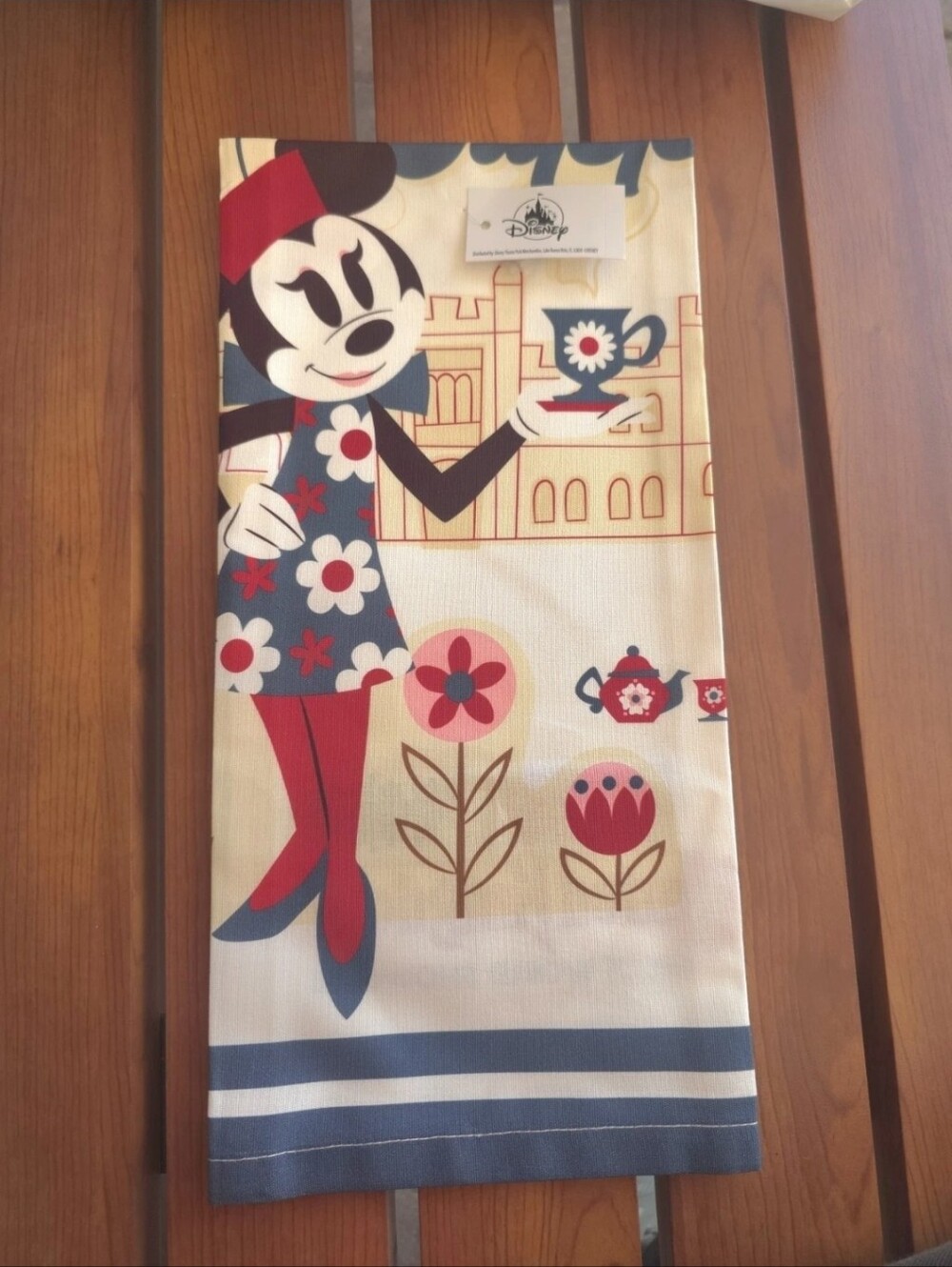 Disney Parks Epcot UK Union Jack Minnie Mouse Kitchen Towel Set